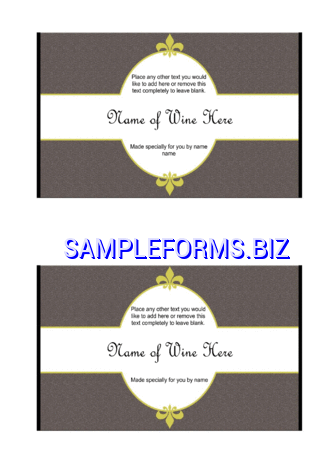 Wine Label Template 1 pdf free